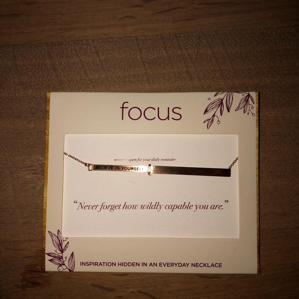 Gold quote necklace